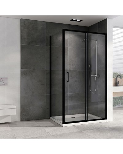 Душевой уголок Abber Schwarzer Diamant 110x90 AG30110B5-S90B5 профиль Черный стекло прозрачное