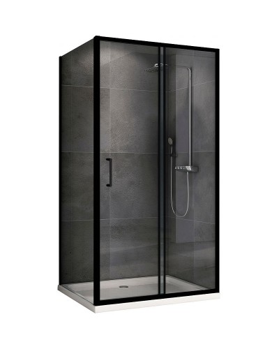 Душевой уголок Abber Schwarzer Diamant 150x70 AG30150B5-S70B5 профиль Черный стекло прозрачное