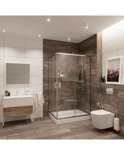 Душевой уголок Niagara Nova 100х80 NG-6681-08 профиль Хром стекло прозрачное