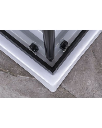 Душевой уголок Niagara Nova 100х80 NG-6881-08 BLACK профиль Черный стекло прозрачное