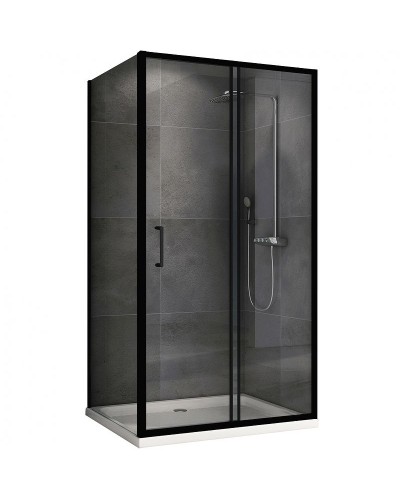 Душевой уголок Abber Schwarzer Diamant 120x70 AG30120B5-S70B5 профиль Черный стекло прозрачное