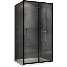 Душевой уголок Abber Schwarzer Diamant 120x80 AG30120B5-S80B5 профиль Черный стекло прозрачное