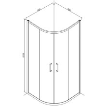 Душевой уголок 90х90 см Bravat Drop BS090.1200A прозрачное