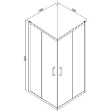 Душевой уголок 90х90 см Bravat Line BS090.2202A прозрачное