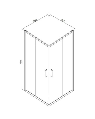 Душевой уголок 90х90 см Bravat Line BS090.2202A прозрачное