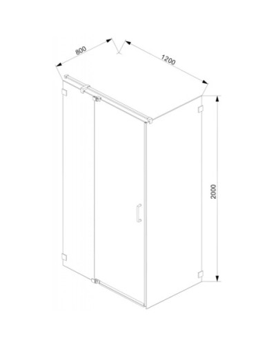 Душевой уголок 120х80 см Bravat Vega BS120.3111A прозрачное