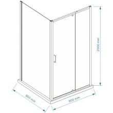 Душевой уголок 90х90 см Bravat Line BS090.2113A прозрачное