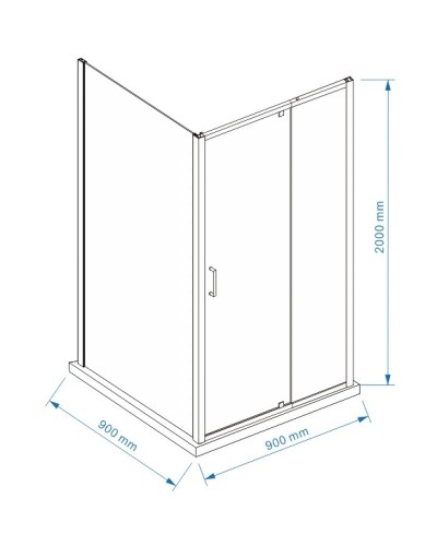 Душевой уголок 90х90 см Bravat Line BS090.2113A прозрачное