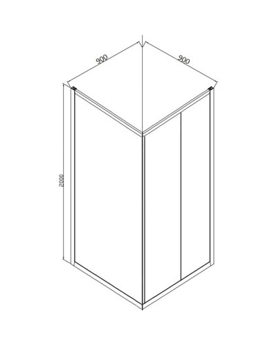 Душевой уголок 90х90 см Bravat Line BS090.2122A прозрачное