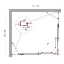 Душевой уголок BelBagno LUCE-AH-22-120/110-C-Cr
