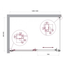 Душевой уголок BelBagno LUCE-AH-1-130/90-C-Cr