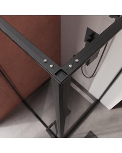 Душевой уголок CEZARES LINER-A-1-90-C-NERO-R правый