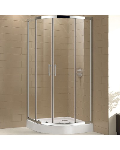 Душевой уголок Cezares Eco 90x90 ECO-O-R-2-90-C-Cr профиль Хром стекло прозрачное