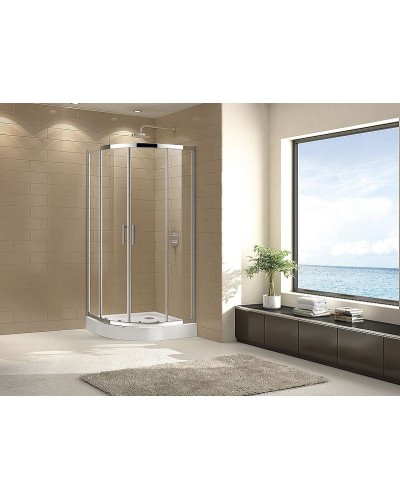 Душевой уголок Cezares Eco 90x90 ECO-O-R-2-90-C-Cr профиль Хром стекло прозрачное