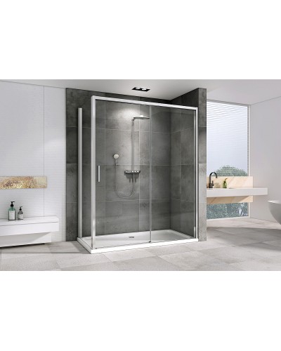 Душевой уголок Abber Komfort 120x90 AG93120-S92 профиль Хром стекло прозрачное