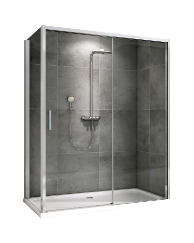 Душевой уголок Abber Komfort 130x100 AG93130-S102 профиль Хром стекло прозрачное