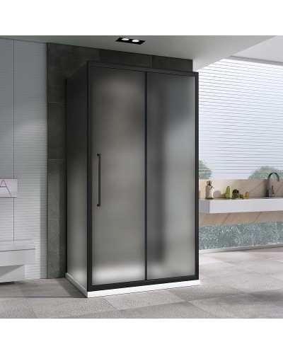 Душевой уголок Abber Schwarzer Diamant 100x80 AG30100BMH-S80BM-S80BM профиль Черный стекло матовое