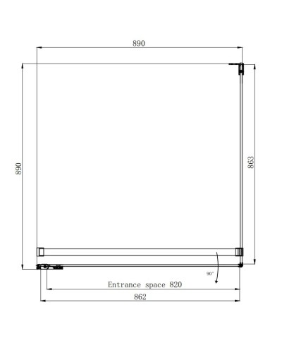 Душевой уголок 89х89 см Ambassador Abner 10011101L прозрачное