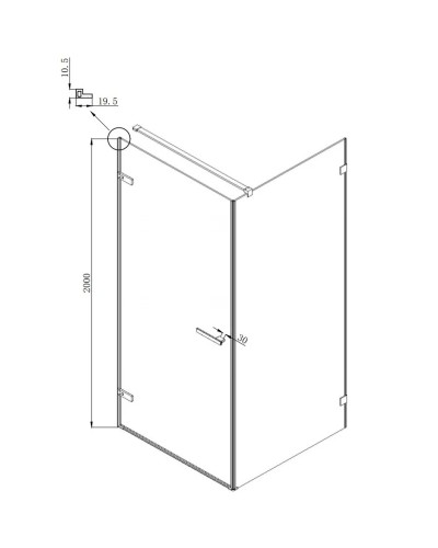 Душевой уголок 99х99 см Ambassador Abner 10011102L прозрачное