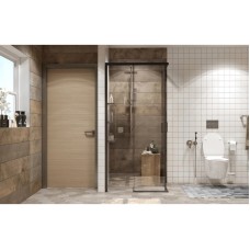 Душевой уголок 100х100 см Ambassador Queen 11011204Black прозрачное