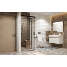 Душевой уголок 100х100 см Ambassador Queen 11011204Black прозрачное