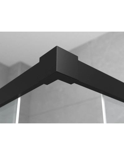 Душевой уголок 100х100 см Ambassador Queen 11011204Black прозрачное