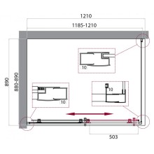 Душевой уголок BelBagno UNO-195-AH-1-120/90-C-Cr