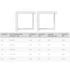 Душевой уголок 100х100 см Vegas Glass ZA 100 05 01 прозрачное