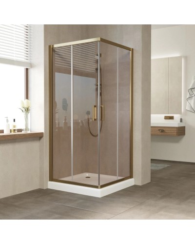 Душевой уголок 110х110 см Vegas Glass ZA 110 05 05 бронза