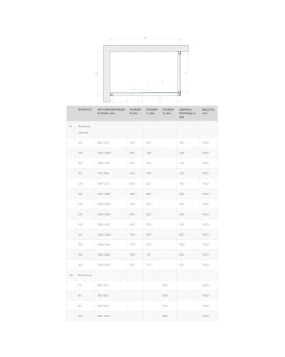 Душевой уголок 120х80 см Vegas Glass ZP+ZPV 120x80 07 10 сатин