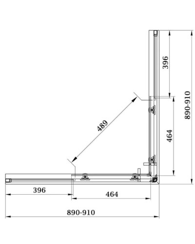 Душевой уголок 90х90 см Veconi Rovigo RV11HS-90-01-C5 прозрачное
