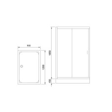 Душевой уголок с поддоном 120х90 см Royal Bath RB9120HP-T-CH прозрачное