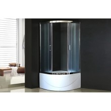 Душевой уголок с поддоном 90х90 см Royal Bath RB90BK-C-CH матовое