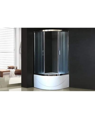 Душевой уголок с поддоном 90х90 см Royal Bath RB90BK-C-CH матовое