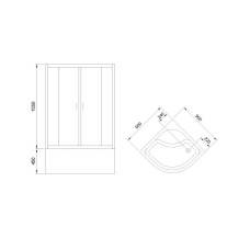 Душевой уголок с поддоном 90х90 см Royal Bath RB90BK-C-CH матовое