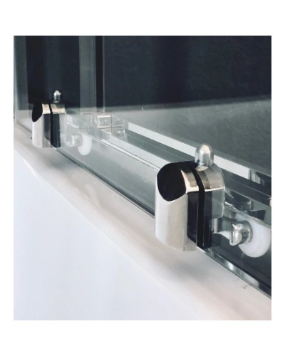 Душевой уголок с поддоном 120х80 см Royal Bath RB8120BK-T-CH-L прозрачное