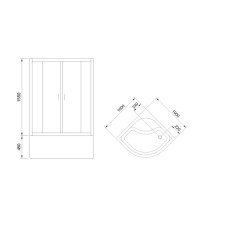 Душевой уголок с поддоном 100х100 см Royal Bath RB100BK-T-CH прозрачное