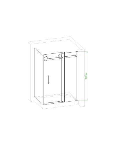 Душевой уголок без поддона 120х90 см Royal Bath RB9012B-R прозрачное