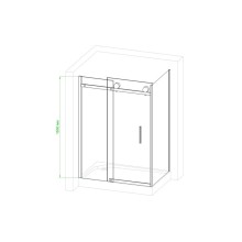 Душевой уголок без поддона 120х90 см Royal Bath RB9012B-L прозрачное