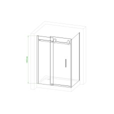 Душевой уголок без поддона 120х90 см Royal Bath RB9012B-L прозрачное