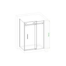 Душевой уголок без поддона 120х80 см Royal Bath RB8012B-R прозрачное