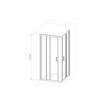 Душевой уголок без поддона 120х120 см Royal Bath RB1212HPD-T прозрачное