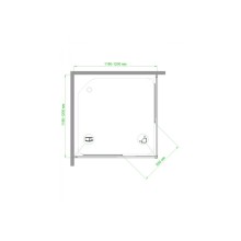 Душевой уголок без поддона 120х120 см Royal Bath RB1212HPD-T прозрачное