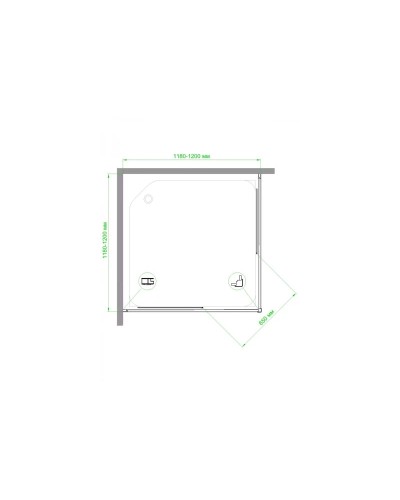 Душевой уголок без поддона 120х120 см Royal Bath RB1212HPD-T прозрачное