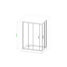 Душевой уголок без поддона 100х80 см Royal Bath RB8100HPD-T прозрачное