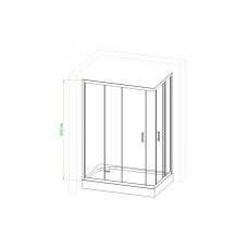 Душевой уголок без поддона 100х80 см Royal Bath RB8100HPD-T прозрачное