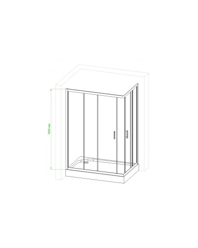 Душевой уголок без поддона 100х80 см Royal Bath RB8100HPD-T прозрачное