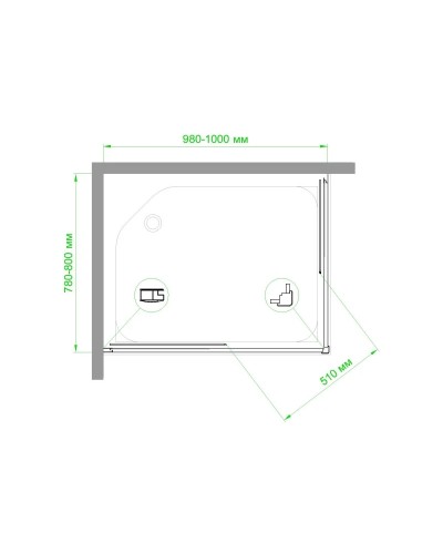 Душевой уголок без поддона 100х80 см Royal Bath RB8100HPD-T прозрачное