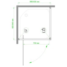 Душевой уголок без поддона 92х92 см Royal Bath RB9090HV-C-CH матовое