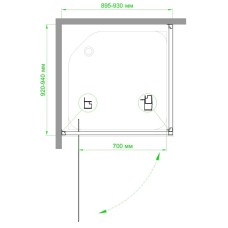 Душевой уголок без поддона 92х92 см Royal Bath RB9090HV-C-CH матовое